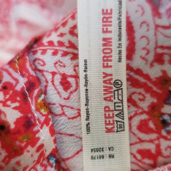 Free People Red and white intimately louche dress M - Picture 7 of 7